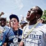 Citizens of the 2010 Palmetto Boys State encampment chant their way to a spirit award.